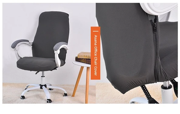 Ofis Koltuğu Kılıfı - Deri Kolçaklı - Siyah Kolçaklı - Büyük Boy - 10