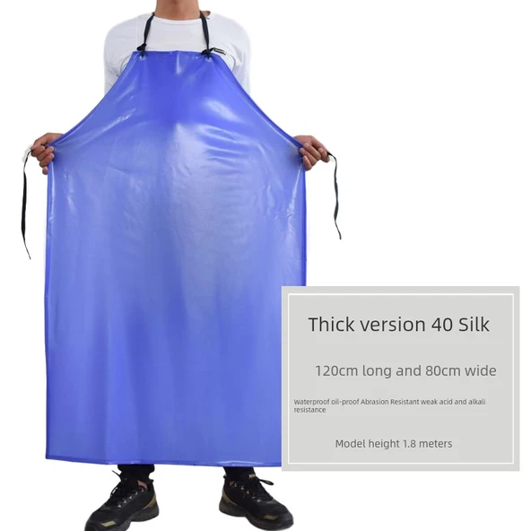 Mavi PVC Su Geçirmez Önlük 40 Silk 120*80 Kalınlaştırılmış