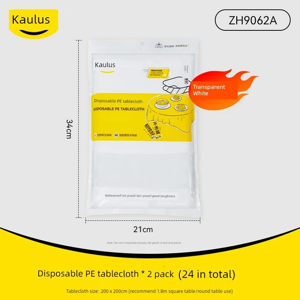 Tek Kullanımlık Masa Örtüsü - İnci Beyazı Ekstra Büyük 2m x 2m (24 Adet, 2 Paket)