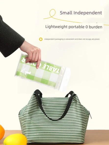 Katlanabilir Su Geçirmez Piknik Örtüsü - Yeşil Kareli 0.8*1.2 m - 1 Adet - Resim 5