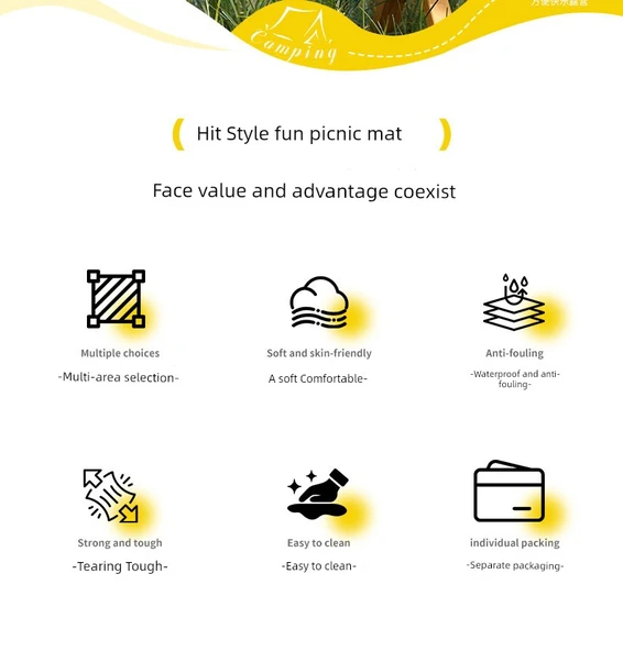 Katlanabilir Su Geçirmez Piknik Örtüsü - Yeşil Kareli 0.8*1.2 m - 1 Adet - Resim 8