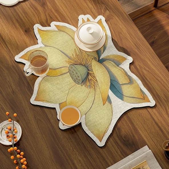 Lotus Diatomit Çamuru Çay Matı - Xiaguang Jinlian 40x60cm