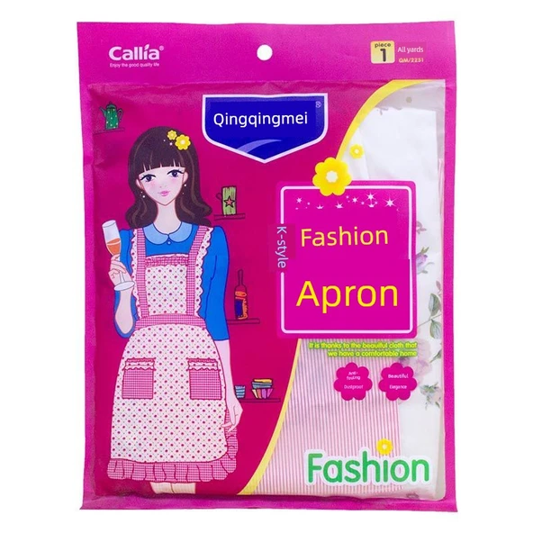 Çiçek Desenli Su Geçirmez Mutfak Önlüğü - 2251 Moda Önlük
