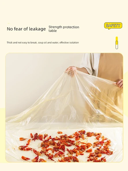 Tek Kullanımlık Masa Örtüsü - Sıcak Sarı Ekstra Büyük 2m x 2m (24 Adet, 2 Paket) - 3