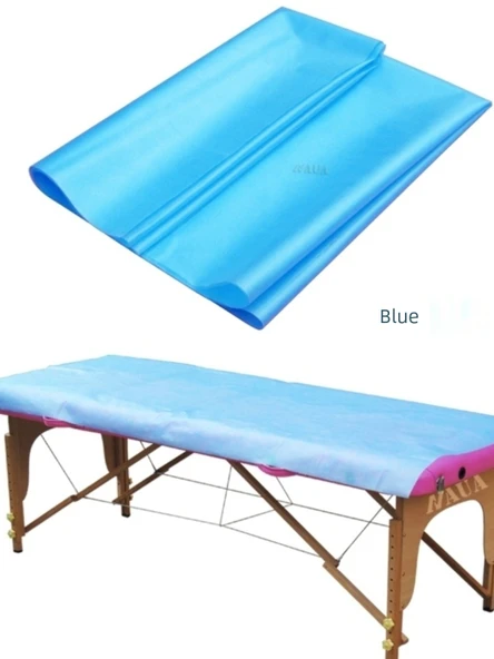 Su Geçirmez Kalın Yatak Örtüsü - 100x200cm Mavi - 10 Adet - 3