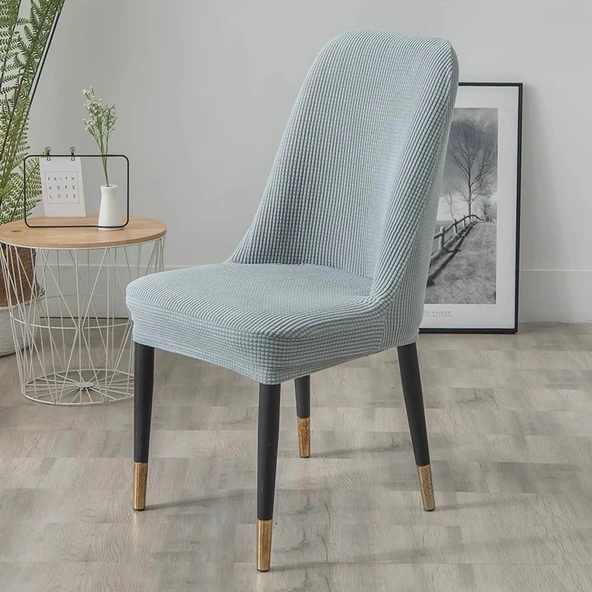 Modern Minimalist Sandalye Kılıfı - Açık Gri