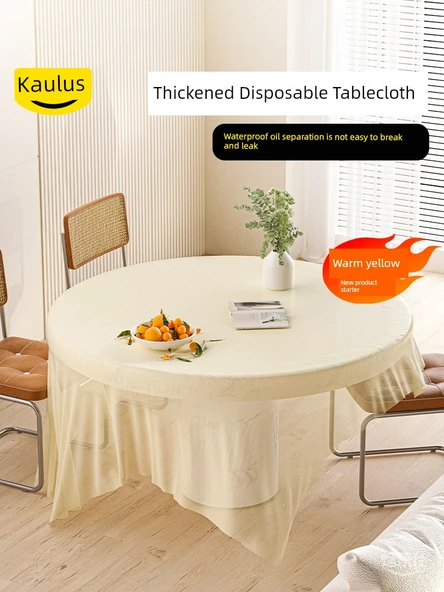 Tek Kullanımlık Masa Örtüsü - Sıcak Sarı Ekstra Büyük 2m x 2m (24 Adet, 2 Paket) - 2