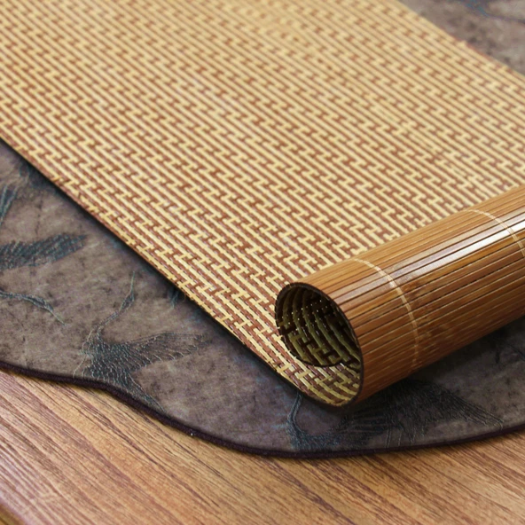 El Yapımı Bambu Çay Matı - 50x23cm - Su Geçirmez - 5