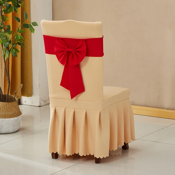 95x42cm Gri Ahşap Sandalye Kılıfı - Streç ve Kalın - 11