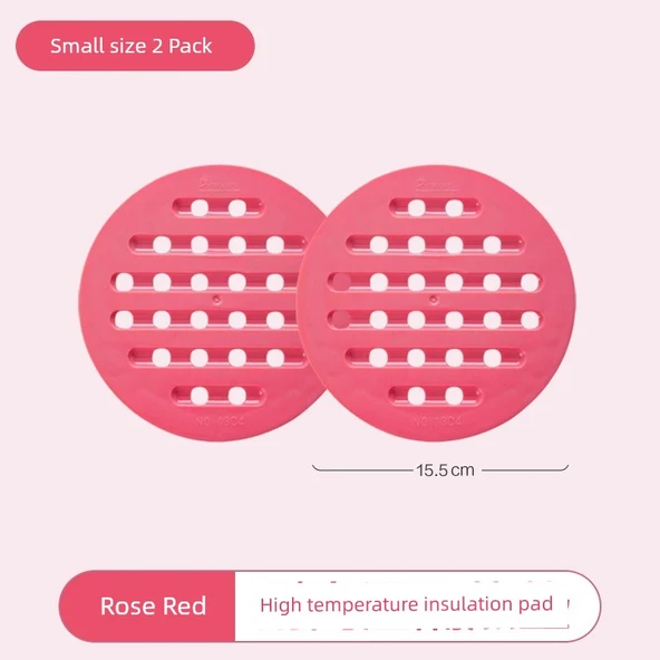 Isıya Dayanıklı Küçük Servis Altlığı - Pembe - 15.5cm (2 Adet)