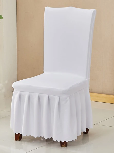 95x42cm Göl Mavi Ahşap Sandalye Kılıfı - Streç ve Kalın - 2