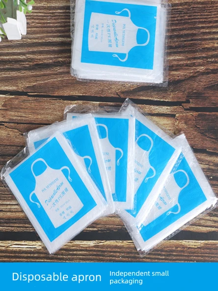 Tek Kullanımlık Plastik Önlük - 100 Adet - Yetişkin - Bireysel Paketlenmiş - 2