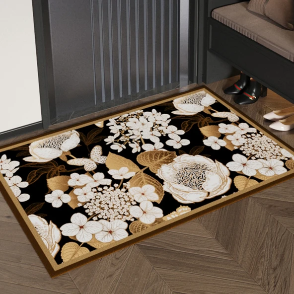Fransız Tarzı Büyük Çiçekli Paspas - Çiçek 09 - 50x80 cm