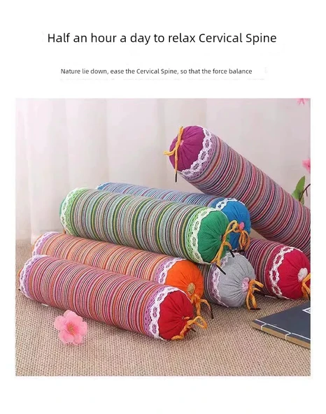 Silindir Boyun Yastığı - Mor 8cm (Sinameki Dolgulu) - 7