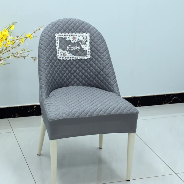 Tırtıl Ark Sandalye Kılıfı - Gri