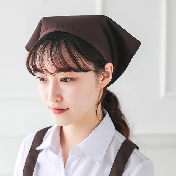 Mutfak Önlüğü ve Bone Seti - Beyaz (Mor Pamuklu Bone) - Resim 2