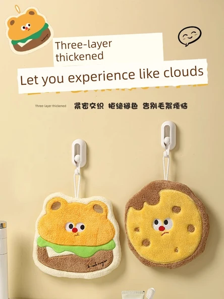 Sevimli Çizgi Film Desenli Mutfak Havlusu - Donut Desenli - Resim 3