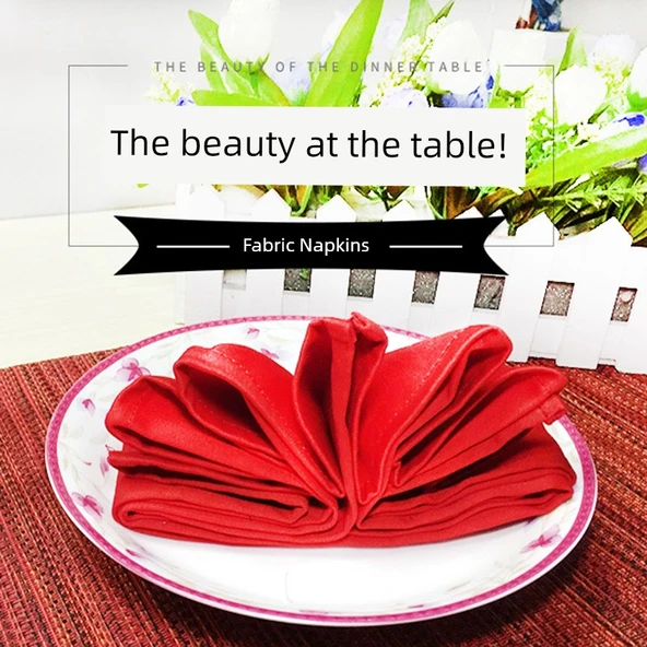 Kraliyet Mavisi Pamuklu Peçete - 8'li Paket - 50x50cm - Resim 3