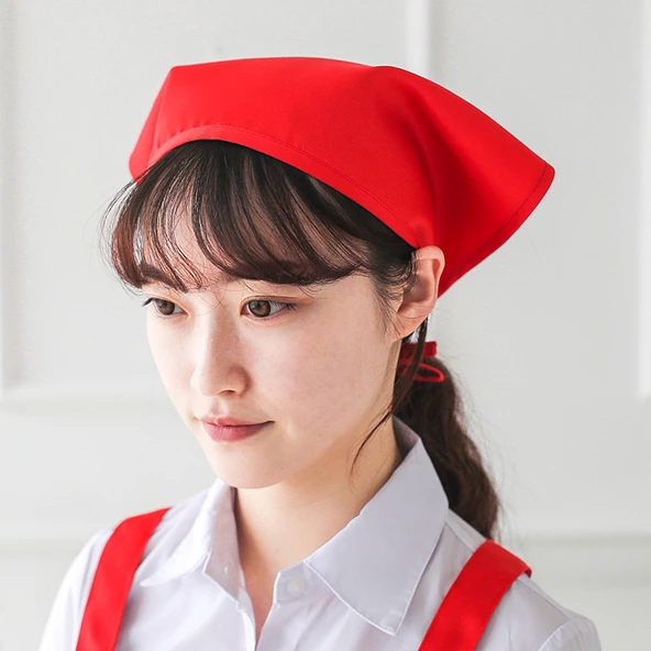 Mutfak Önlüğü ve Bone Seti - Beyaz (Mor Pamuklu Bone) - Resim 5