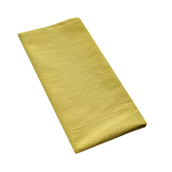 Japon Pamuklu Çay Havlusu Amerikan Servisi - Kaz Sarısı 40x40cm