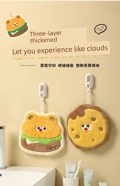 Sevimli Çizgi Film Desenli Mutfak Havlusu - Donut Desenli - Resim 11