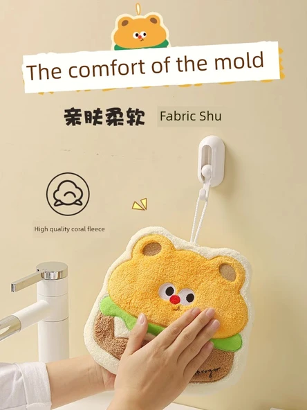 Sevimli Çizgi Film Desenli Mutfak Havlusu - Donut Desenli - Resim 5