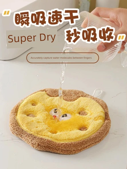 Sevimli Çizgi Film Desenli Mutfak Havlusu - Donut Desenli - Resim 4