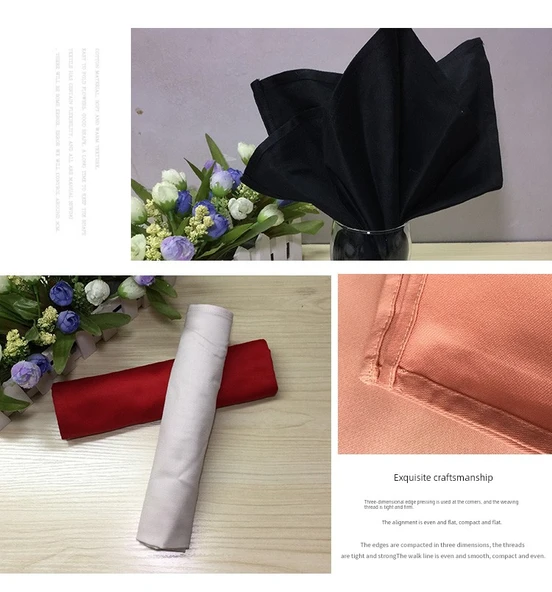 Kraliyet Mavisi Pamuklu Peçete - 8'li Paket - 50x50cm - Resim 10