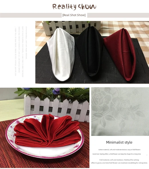 Kraliyet Mavisi Pamuklu Peçete - 8'li Paket - 50x50cm - Resim 11