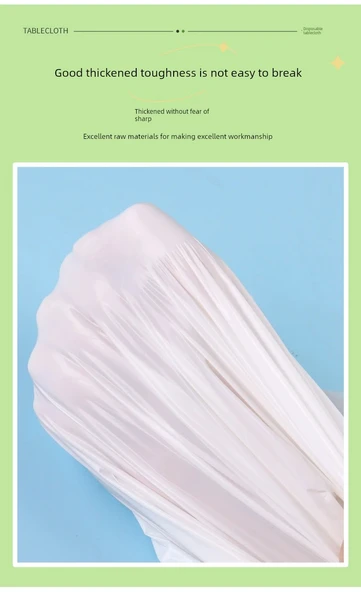 Beyaz Tek Kullanımlık Masa Örtüsü 2*2 Metre (5 Paket x 50 Adet) - 11