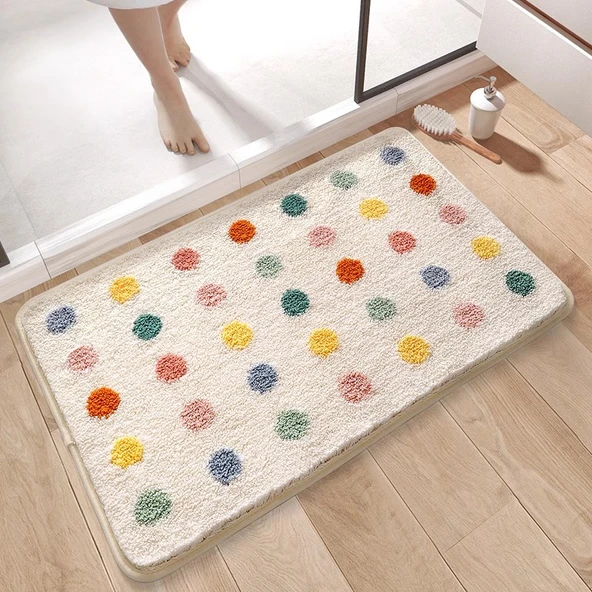 Kaymaz Banyo Paspası - 50x80cm - Ateşböceği Ormanı Desenli - 2