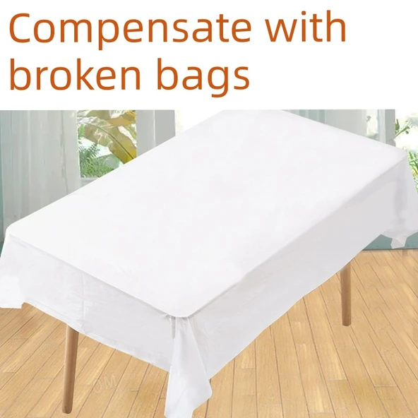 Beyaz Tek Kullanımlık Masa Örtüsü 1*1.6 m (2 Paket x 20 Adet)