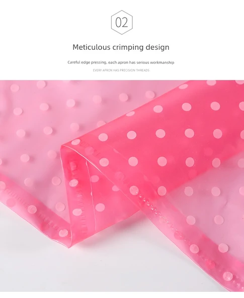 Su Geçirmez PVC Mutfak Önlüğü - Pembe 2 (95cm) - 9