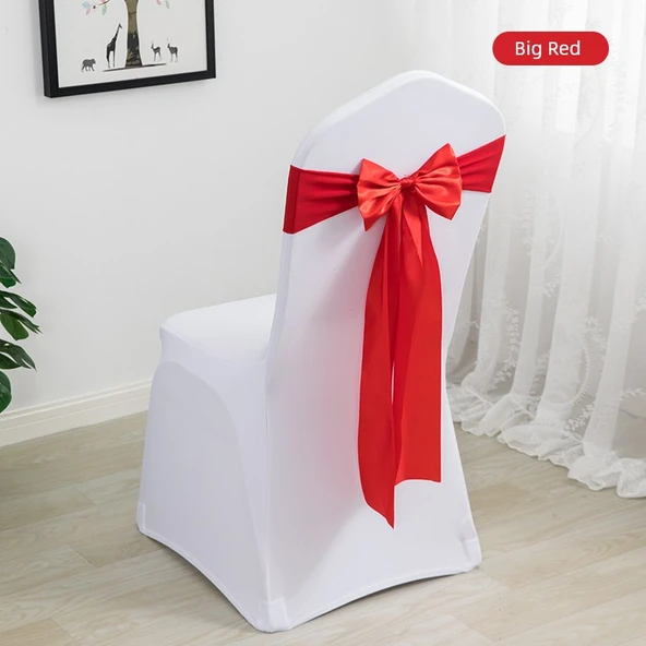 Elastik Sandalye Örtüsü Fiyonku - Koyu Kırmızı - (35-48cm Sırt Genişliğine Uygun)