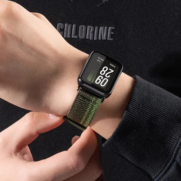 Xiaomi Bracelet 9 Pro için Sarı Gri Naylon Örgü Kordon + 2 Ekran Koruyucu - 6