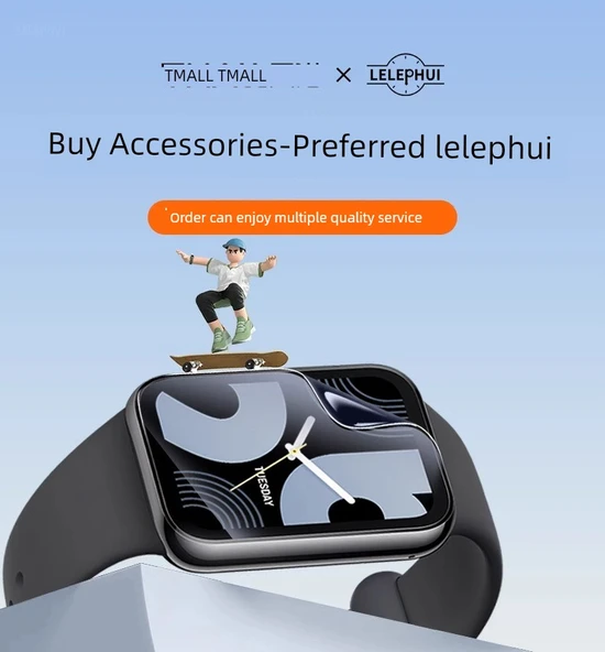 Xiaomi Bracelet 9 Pro için Sarı Gri Naylon Örgü Kordon + 2 Ekran Koruyucu - 7
