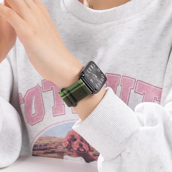 Xiaomi Bracelet 9 Pro için Sarı Gri Naylon Örgü Kordon + 2 Ekran Koruyucu - 5