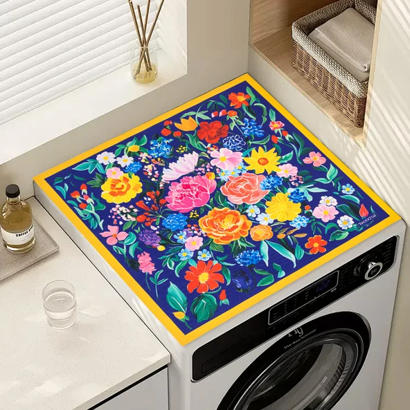 Diyatomlu Çamur Emici Masa Matı - Fanhua Yu Jin Desenli - 60x60cm - Resim 9