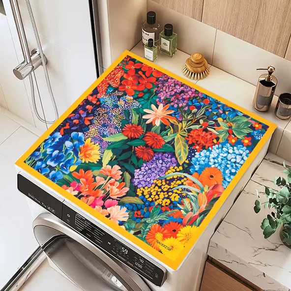 Diyatomlu Çamur Emici Masa Matı - Fanhua Yu Jin Desenli - 60x60cm - Resim 3