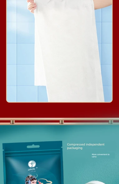Katlanabilir Banyo Havlusu - 5 - 70x140cm - 9