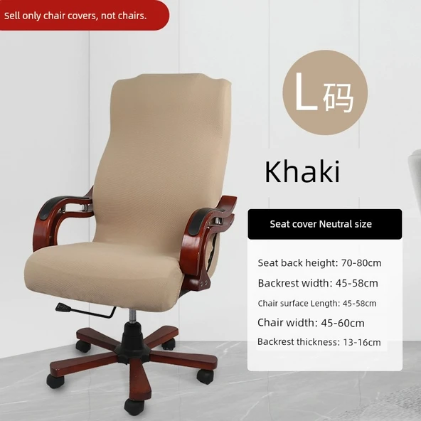 Ofis Koltuğu Kılıfı - L Beden - Kabartma Haki