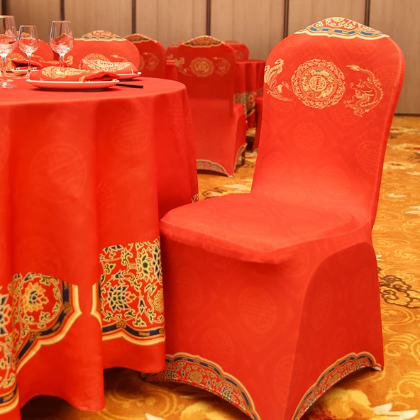 Elastik Otel Sandalye Kılıfı - Kahve Kalınlaştırılmış Süt İpeği - 4