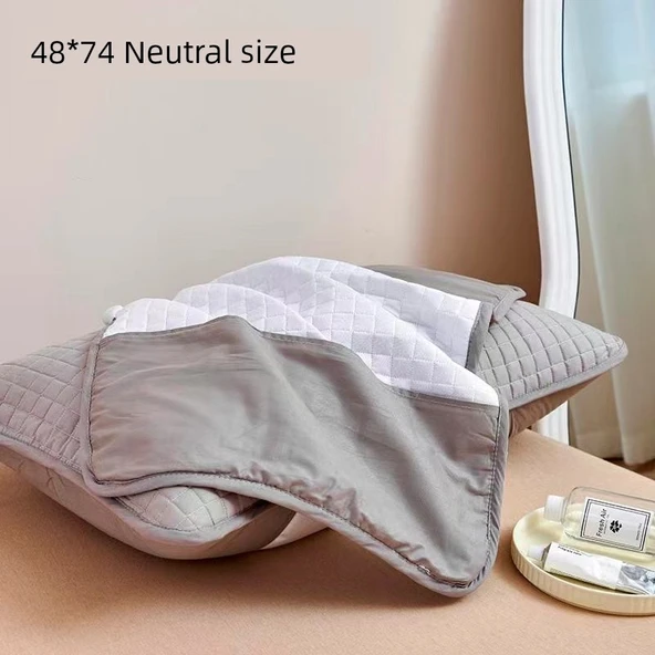 Ultrasonik Yağ ve Kir Geçirmeyen Yastık Kılıfı 40x60 cm - Şık Gri Tekli Paket