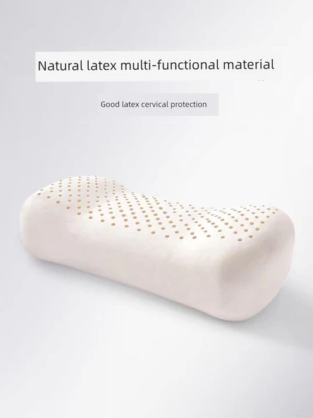 Lateks Seyahat Yastığı - Kristal Kadife - Mavi - 10-12cm - 2