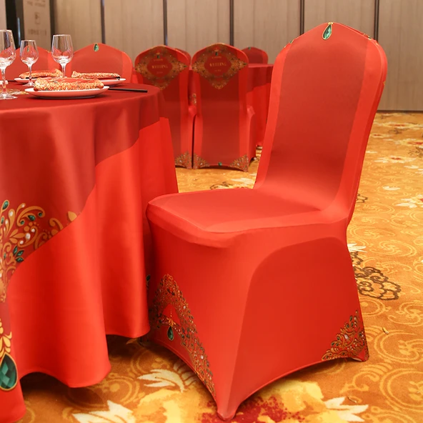 Elastik Otel Sandalye Kılıfı - Kahve Kalınlaştırılmış Süt İpeği - 5