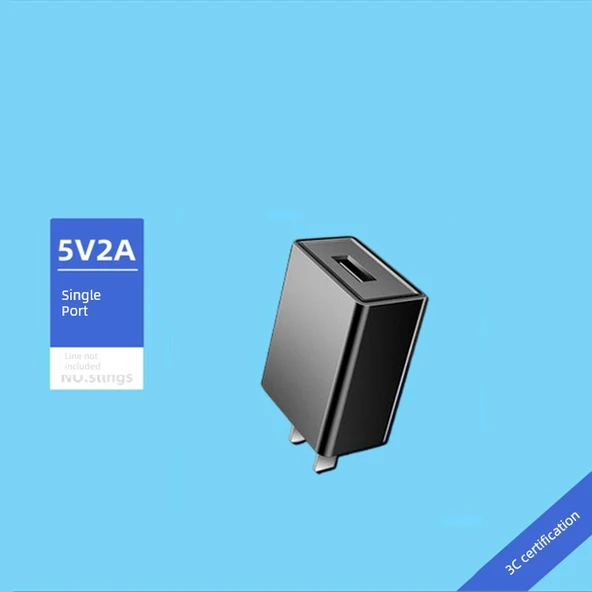 Tek Port USB Şarj Aleti - 5V2A - Siyah