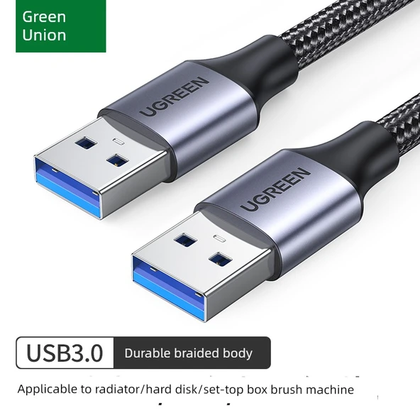 Çift Başlıklı USB 3.0 Data Kablosu - 0.5 Metre, 3.0 Alaşım