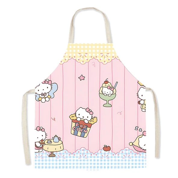Hello Kitty Desenli Çocuk Önlüğü - KT Kedi 7 - 45x56cm - Pamuklu Keten - 3