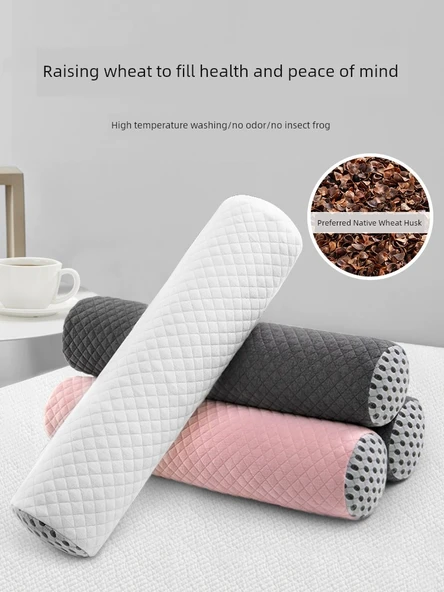 Boyun Destekli Mini Yastık - Tek Silindir - Greçka Kabuklu - Sakura Tozu - 3