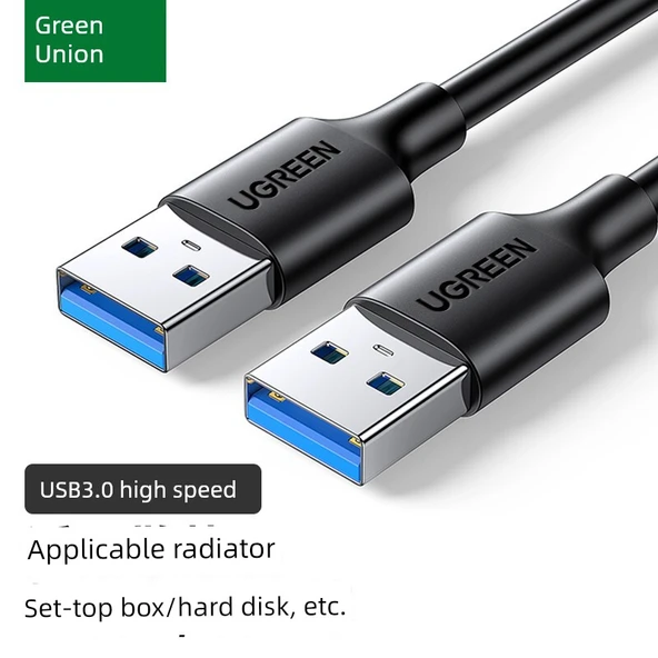 Çift Başlıklı USB 3.0 Data Kablosu - 3 Metre, 3.0 Yüksek Hızlı